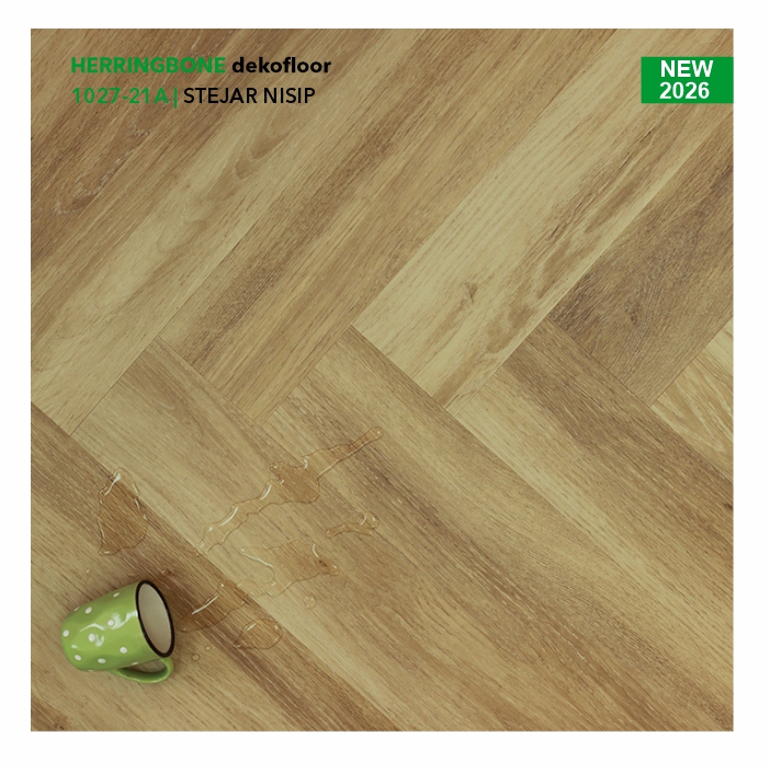 Pardoseala SPC colecția Dekofloor Herringbone, STEJAR NISIP, 1027-21A