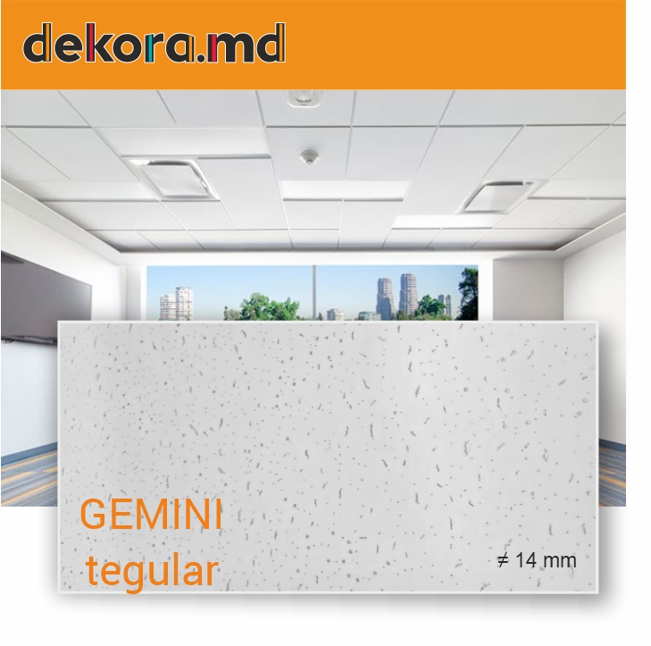 Placă la tavan casetat GEMINI Tegular, 14 mm