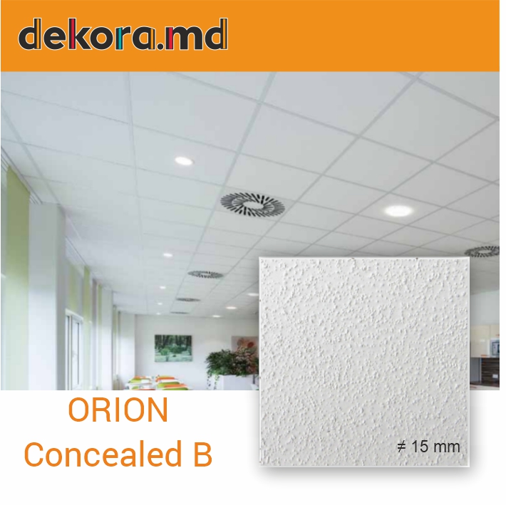 Placă de tavan casetat Orion Concealed B, 14 mm pentru sistem de suspensie ascuns