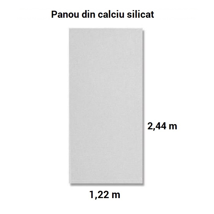 Panou din calciu silicat cu finisaj decorativ, 1.22m x 2.44m x 6mm