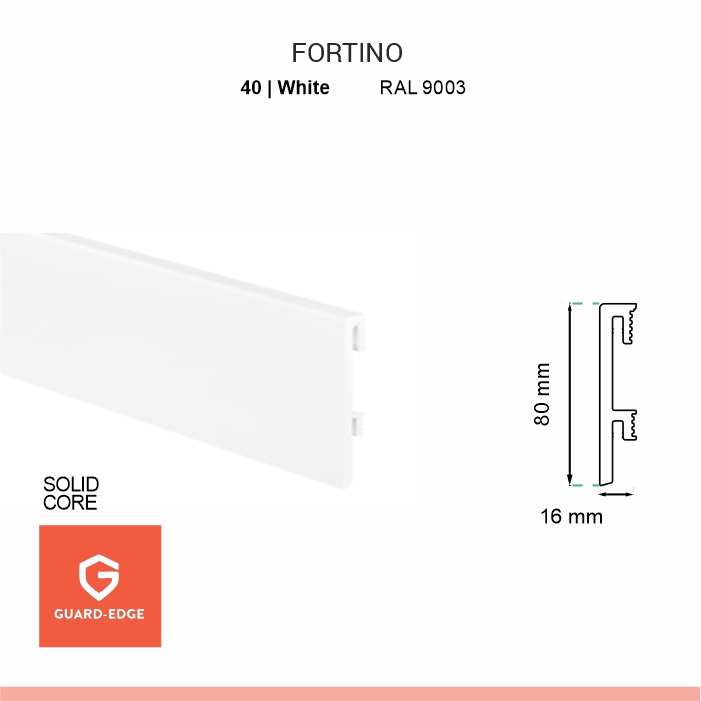 Plinta FORTINO 80 40, Alb