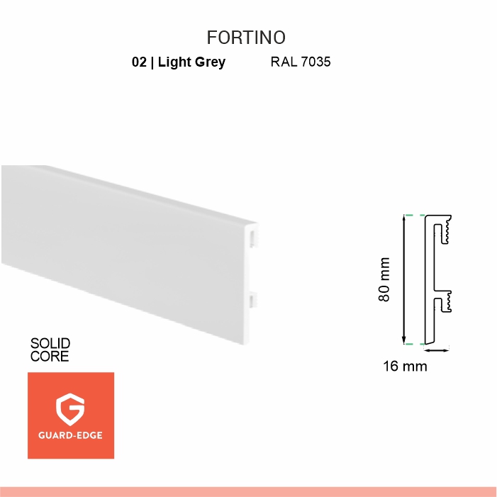 Plinta FORTINO 80 02, Gri Deschis