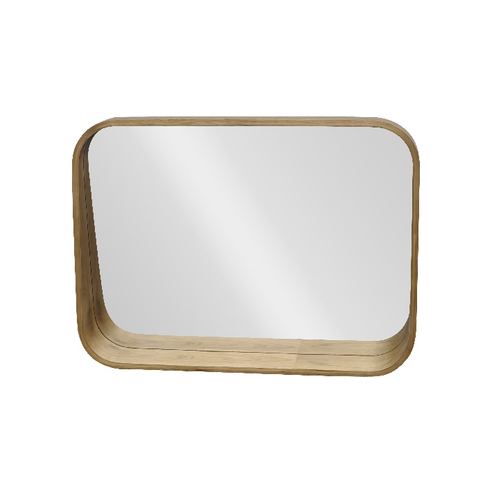 Oglinda LINEARE cu bază din lemn masiv Hevea, 72x 52 cm | Oglinzi