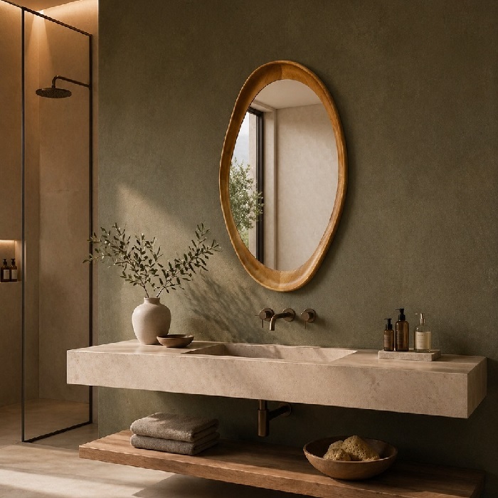 Oglinda OLIVIO, lemn masiv, 60 x 90 cm