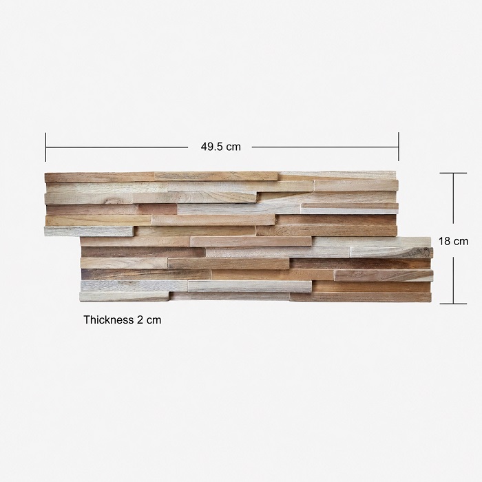 Panoul volumetric din lemn natural NATURAL RIPPLE, RL-001 2