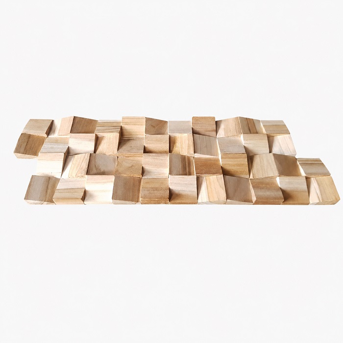 Объёмная панель из натурального дерева BEVEL CUBES, CB-008 3
