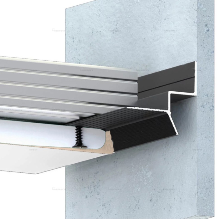 UB3-V2, Profil de tip ascuns pentru tavan, Negru Matt, 2,5m