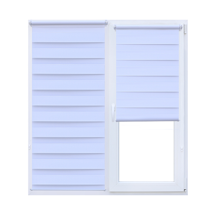 Светонепроницаемые рольшторы день-ночь MGR01, Белые, 0.65×1.70 m