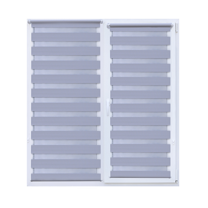 Jaluzele Zi-Noapte blackout MGR04, Gri deschis, 0,75x1,70 m