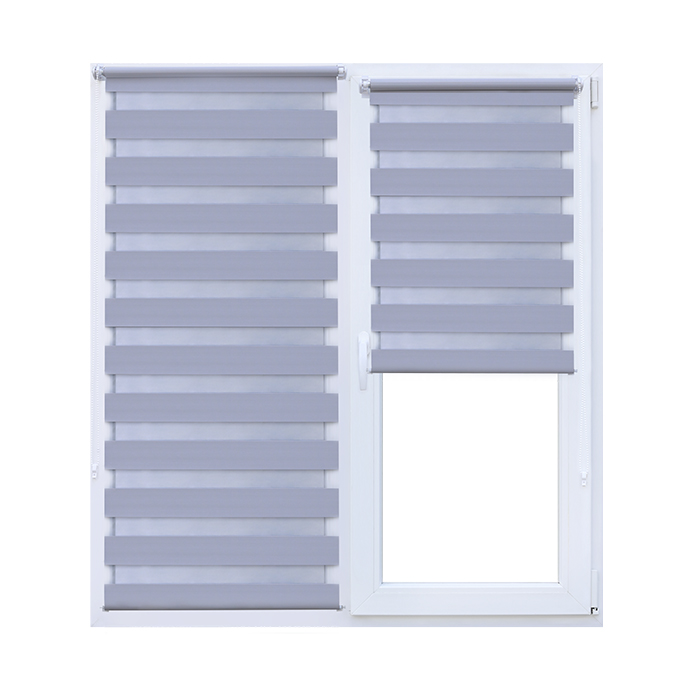 Jaluzele Zi-Noapte blackout MGR04, Gri deschis, 0,75x1,70 m