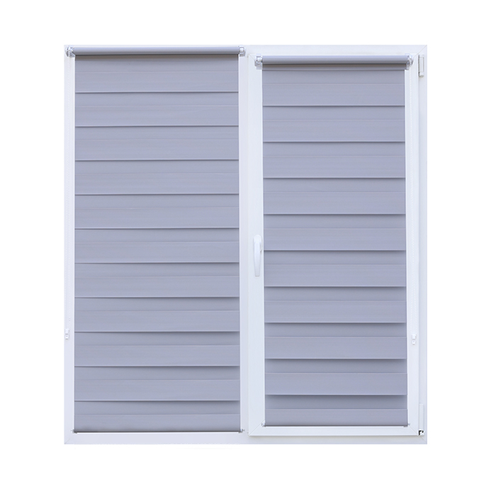 Jaluzele Zi-Noapte blackout MGR04, Gri deschis, 0,75x1,70 m