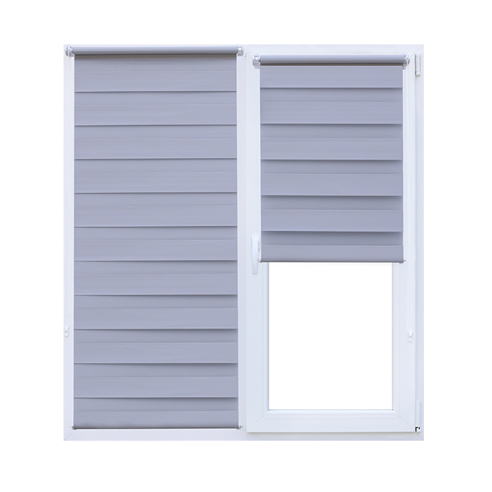 Jaluzele Zi-Noapte blackout MGR04, Gri deschis, 0,65x1,70 m