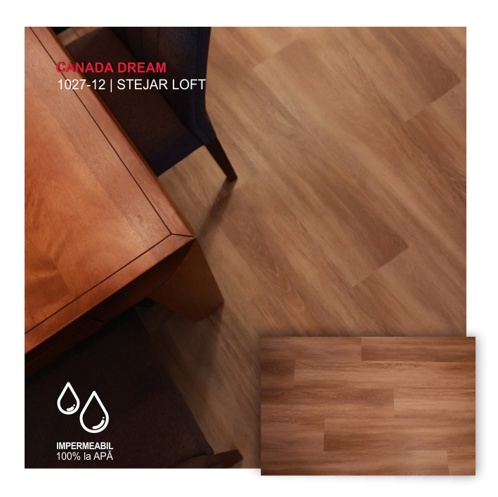 Pardoseala SPC STONEWOOD, 1027-12 Stejar Loft, colecția CANADA DREAM