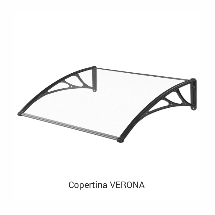 Козырек VERONA 120×150 см, прозрачный
