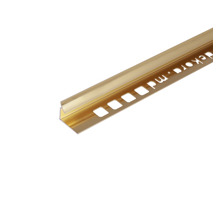 W10-2, Profil aluminiu pentru colț interior, 2.5 m, Gold Matt