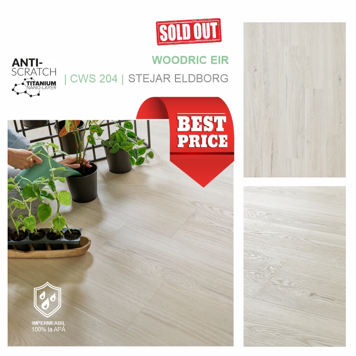 PROMO Pardoseala SPC, Stejar Eldborg, colecția WOODRIC EIR CWS 204