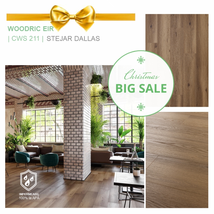 PROMO Pardoseala SPC, Stejar Dallas, colecția WOODRIC EIR CWSA 211