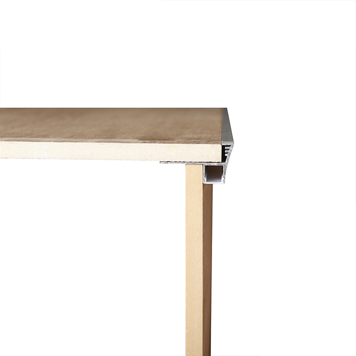 CT10L Profil aluminiu cu bandă difuzie LED pentru trepte 10 mm, 2.5 m, Silver Matt