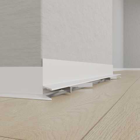 AL 16x20, mini plintă pentru pardoseli, White Matt, 2.5m