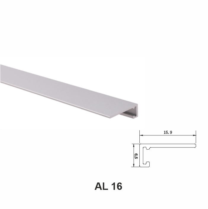 AL 16, Mini plintă pentru pardoseli, Silver Matt, 2.5m