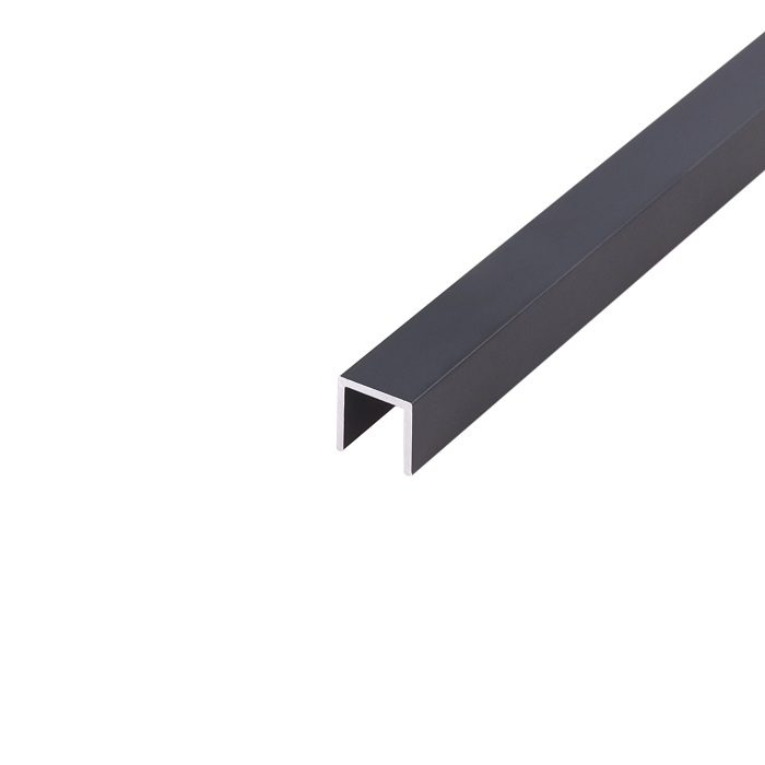 C10 Profil aluminiu pentru gresie 10 mm, 2.5 m, Black Matt