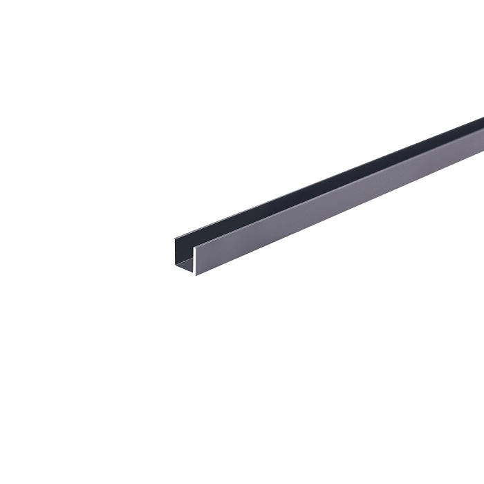 C10 Profil aluminiu pentru gresie 10 mm, 2.5 m, Black Matt