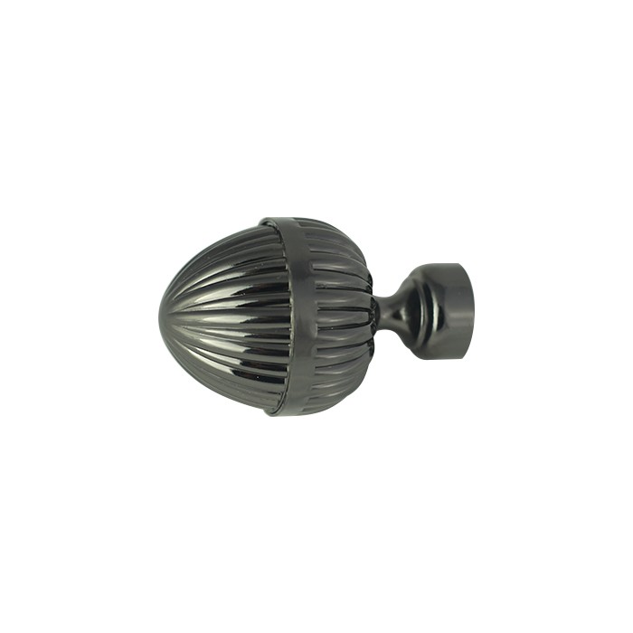 Cap ornamental FANETTO pentru galerii STYLUS19, diametru 19 mm, Onyx
