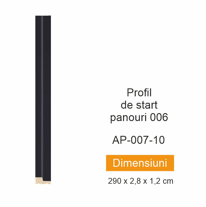 Profil de start AP 007-10 la panou pentru perete