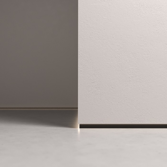 UP2, Profil de tip ascuns pentru pardoseli, Negru Matt, 2,5m