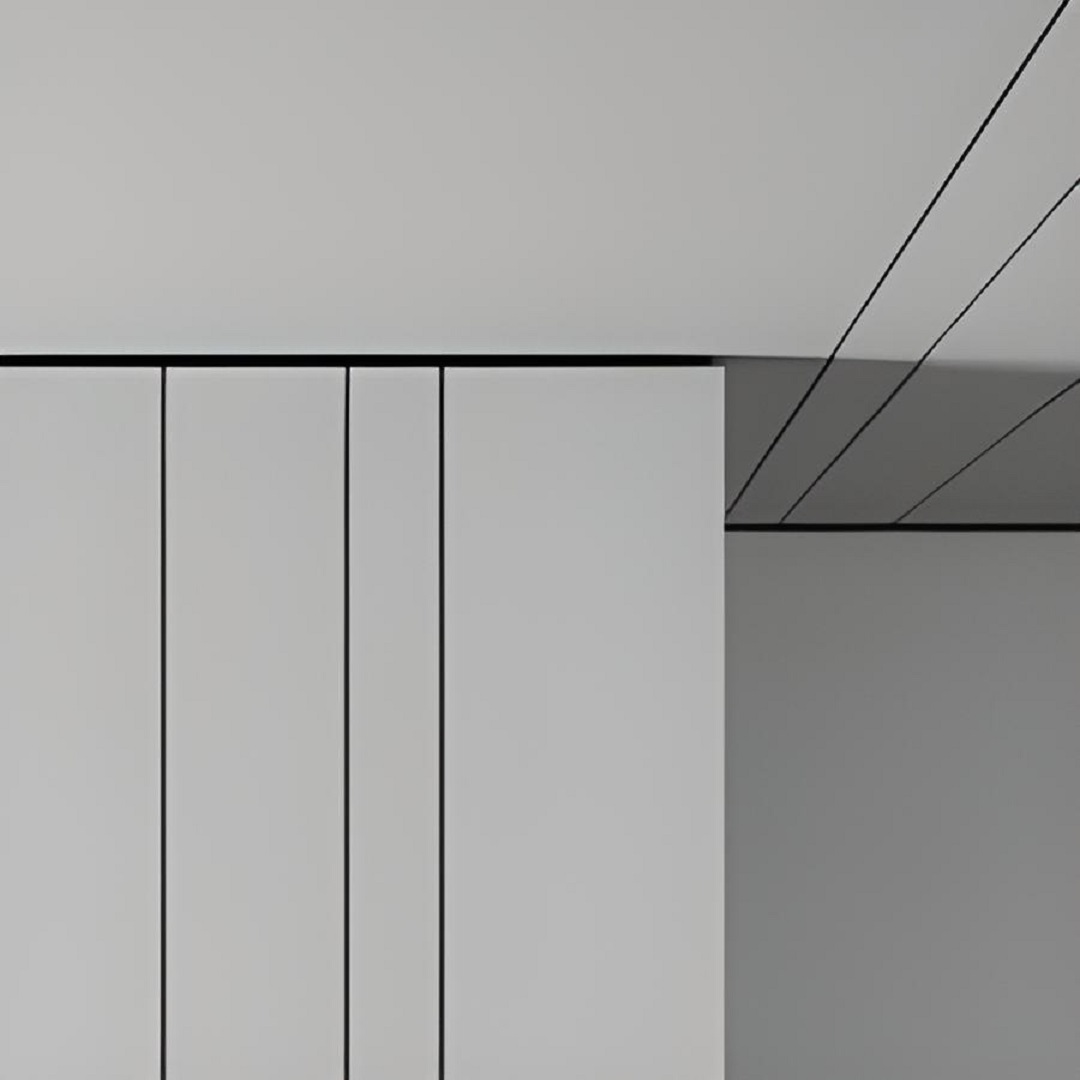 UR8, Profil separator pentru încastrare în pereți, Negru Matt, 2,9m