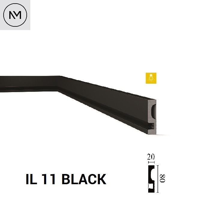 Plintă NOËL & MARQUET, WALLSTYL, IL11 Black