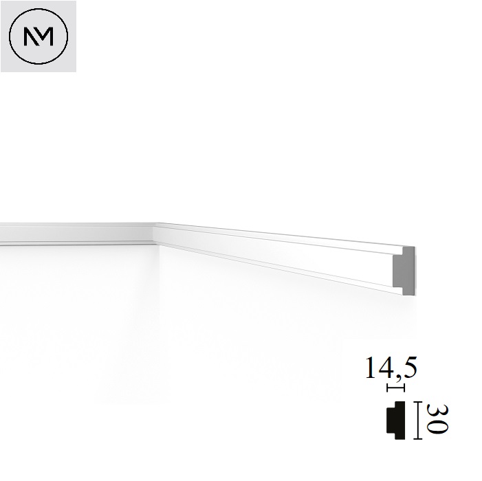 Plintă de perete pentru conexiuni NOËL & MARQUET, WALLSTYL, WL10