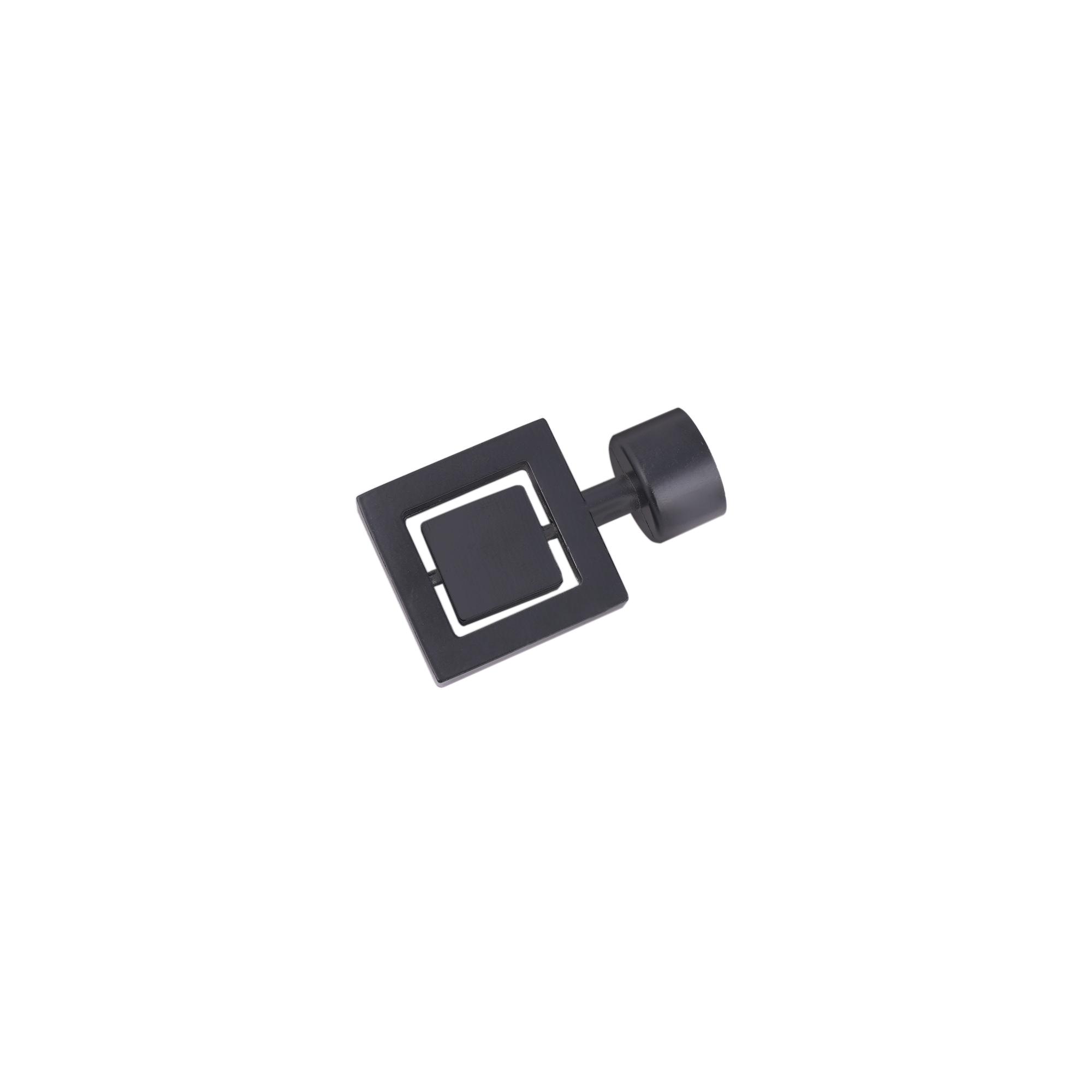 Cap ornamental QUADRA pentru galerii STYLUS19, diametru 19mm, Black Matt