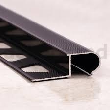 S2, Profil aluminiu pentru trepte, incorporabil, semirotund, 2,5 m, Champagne