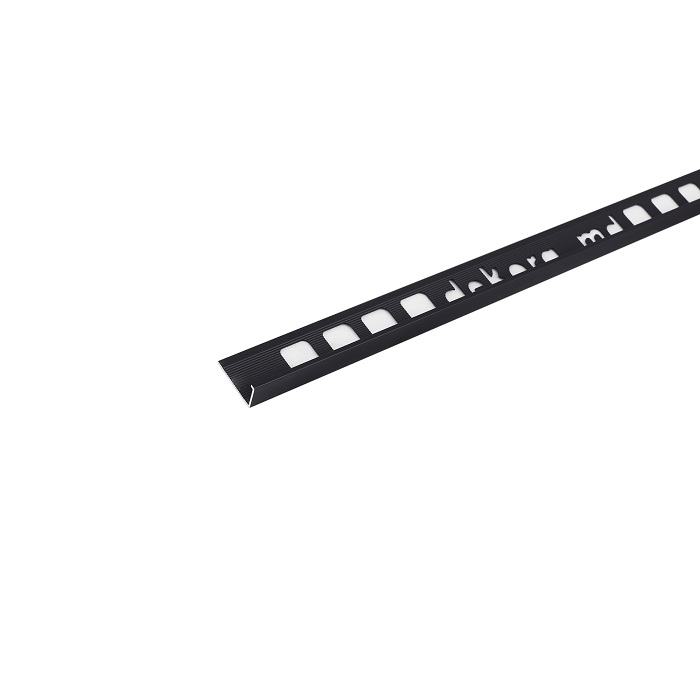 L10, Profil aluminiu pentru gresie 10 mm, 2.5 m, Black Matt