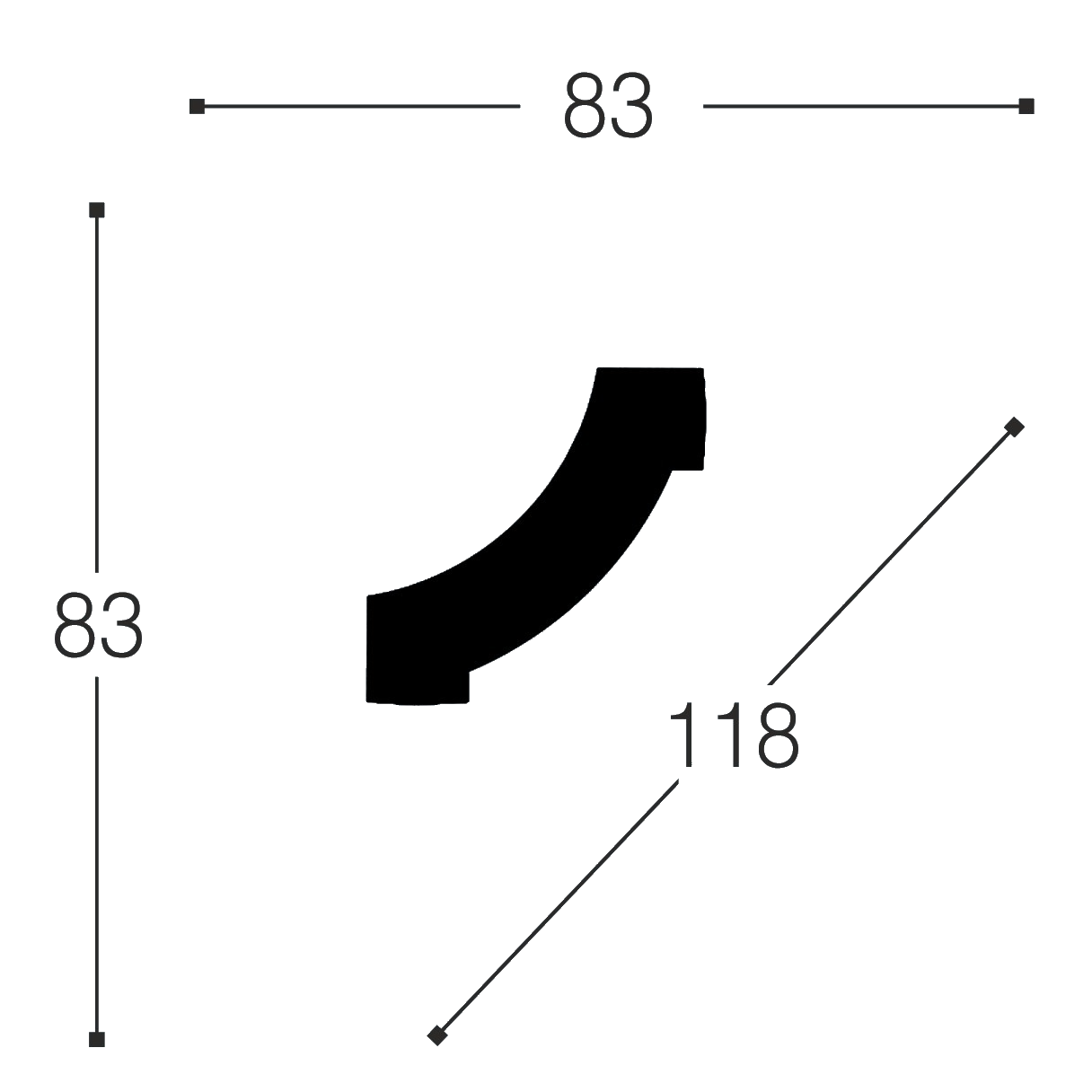 Unghi M14 Y1 la plinta M14