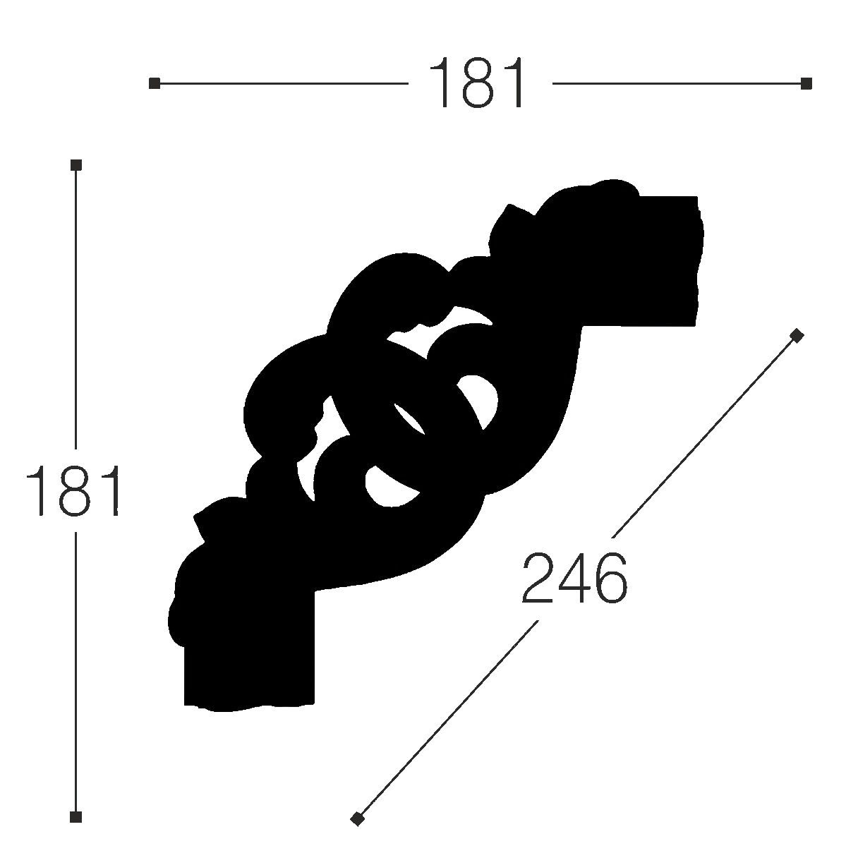 Unghi M10 Y2 la brâu M10
