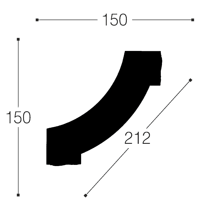 Unghi M10 Y1 la plinta M10