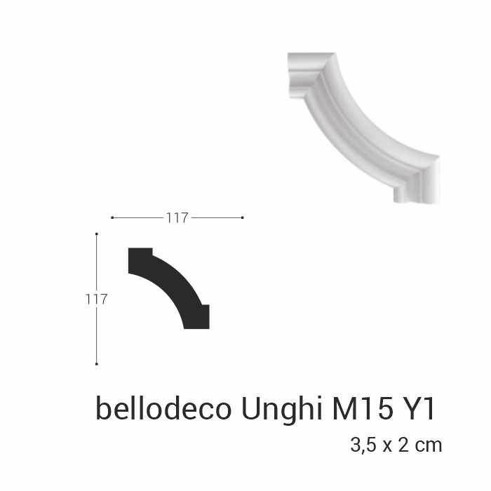 Unghi M15 Y1 la plinta M15