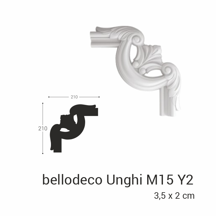 Unghi M15 Y2 la plinta M15