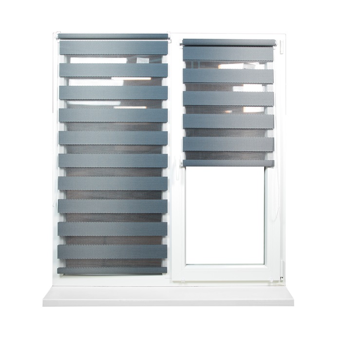 Рольшторы день-ночь RATTAN графитовый 0,40×1,70 м