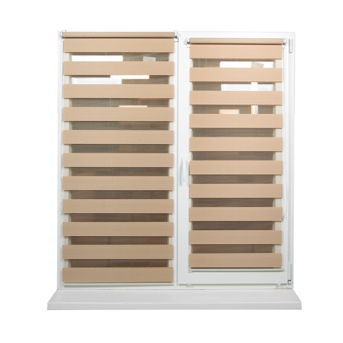 Jaluzele rulou Zi-Noapte RATTAN Bej 0,50x1,70 m