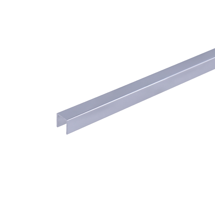 C10 Profil aluminiu pentru gresie 10 mm, 2.5 m, Polish Silver