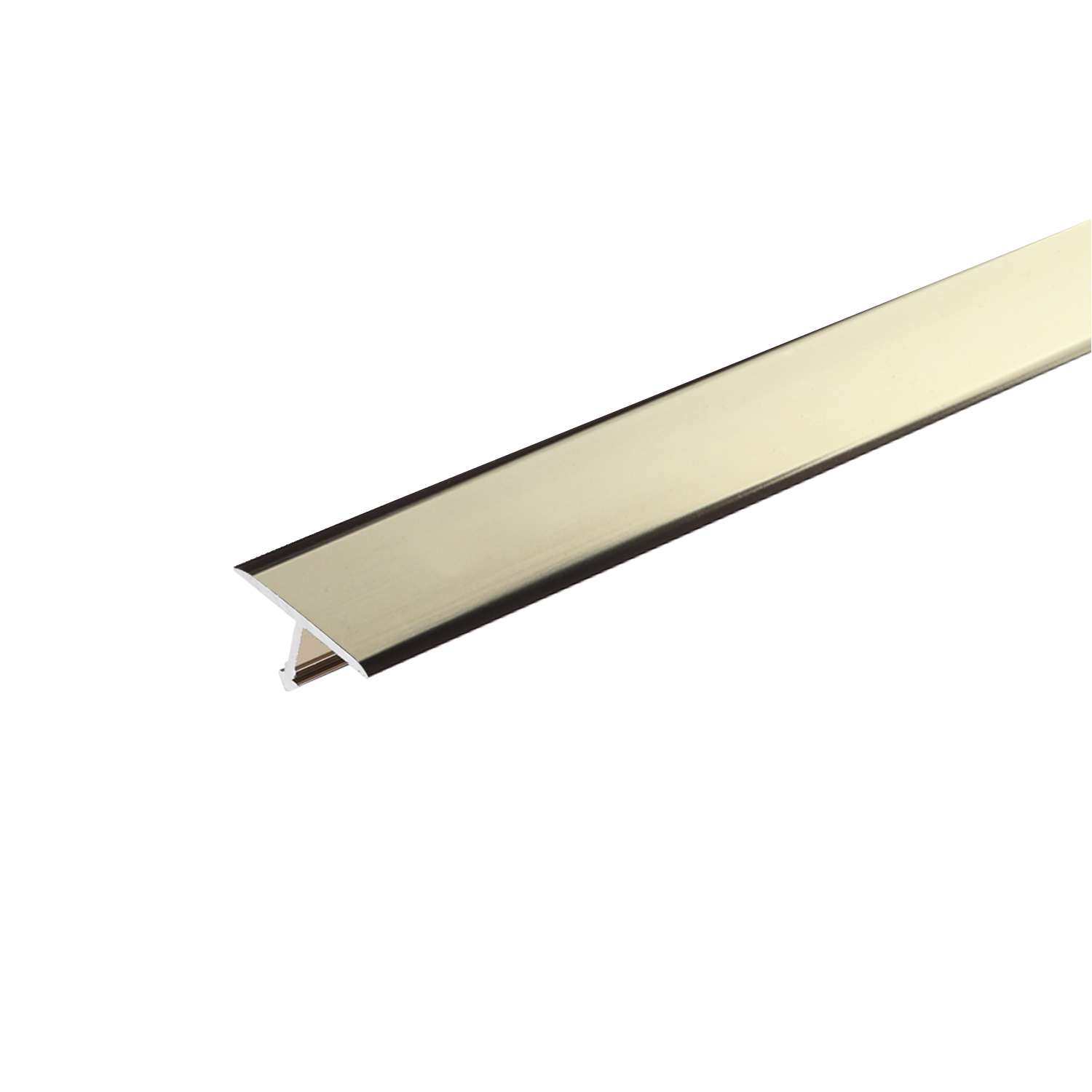 T15, Profil T din aluminiu pentru rosturi de dilatare, 2.5 m, Champagne Polish