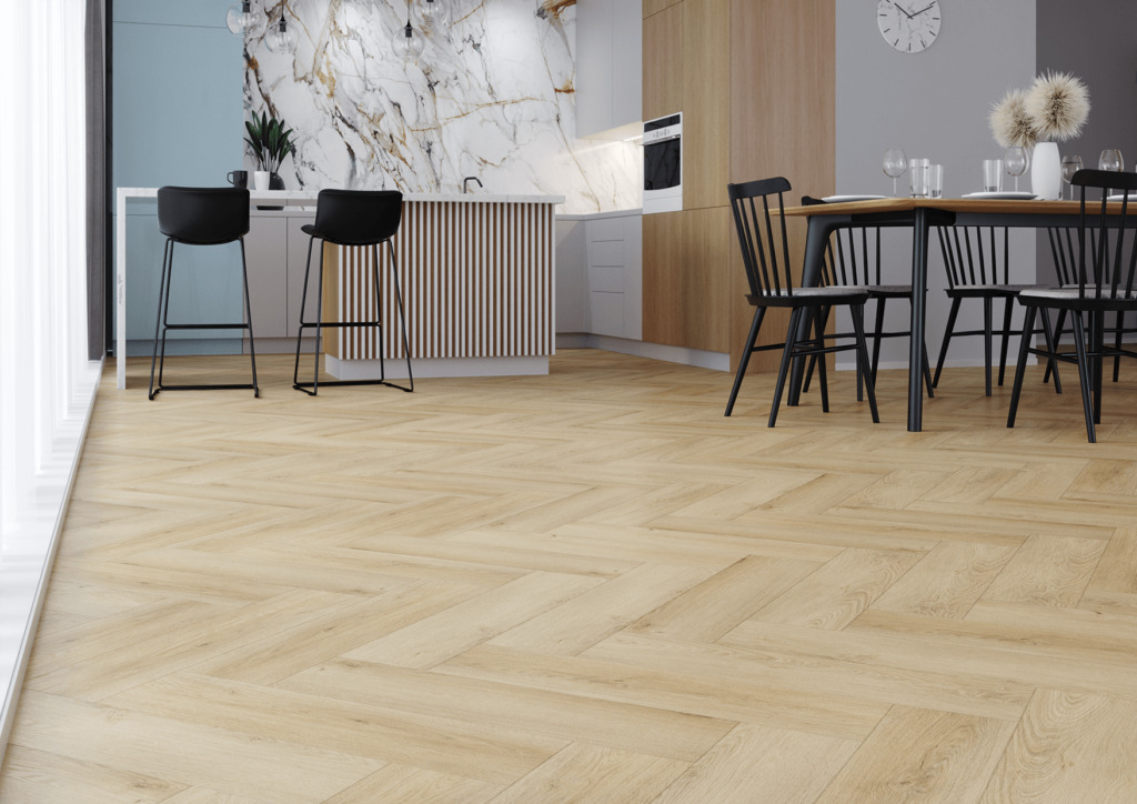 Pardoseala SPC ARBITON colecția Amaron Herringbone, Stejar Preston, CA 167