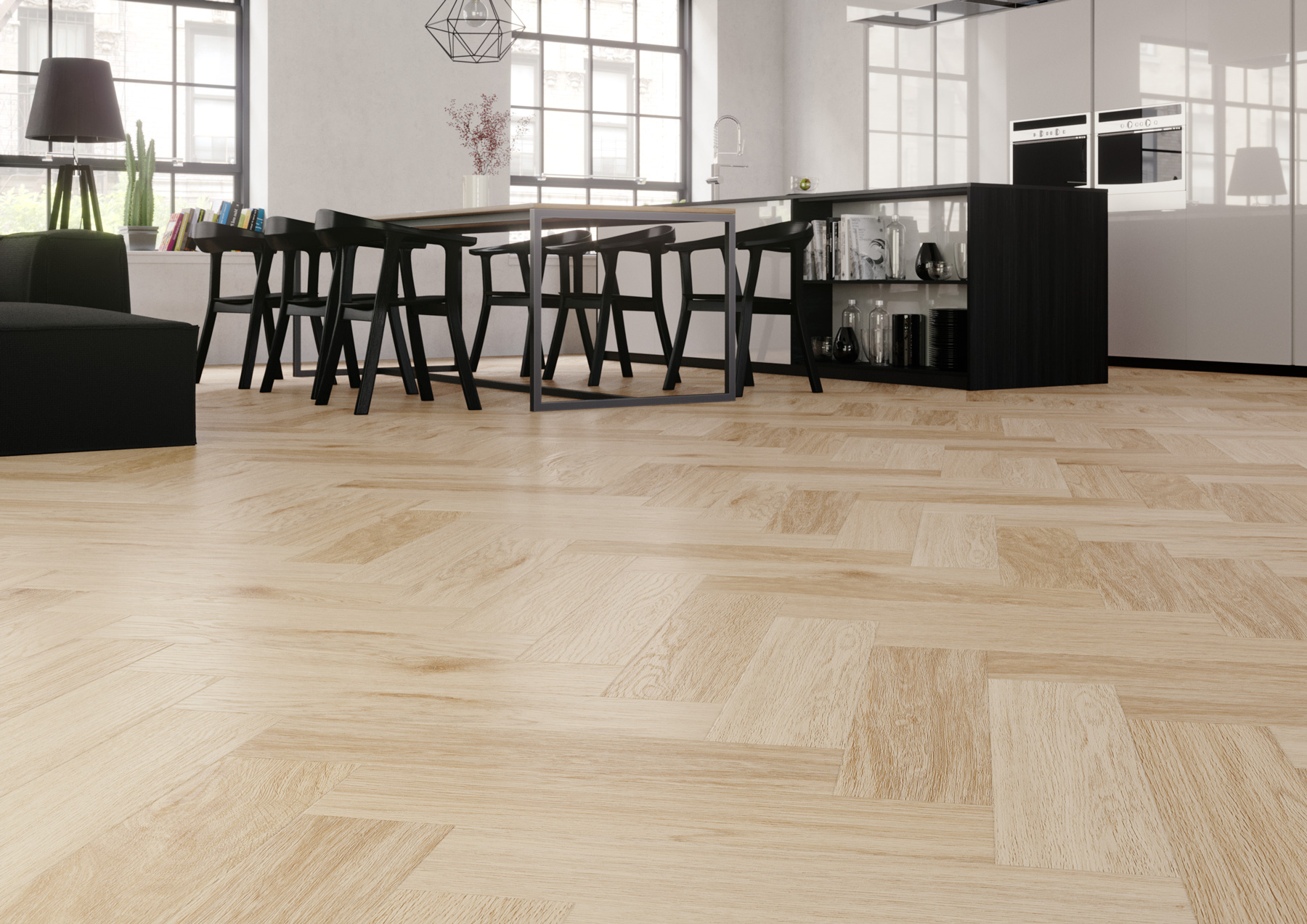 Pardoseala SPC ARBITON colecția Amaron Herringbone, Stejar Harlow, CA 158
