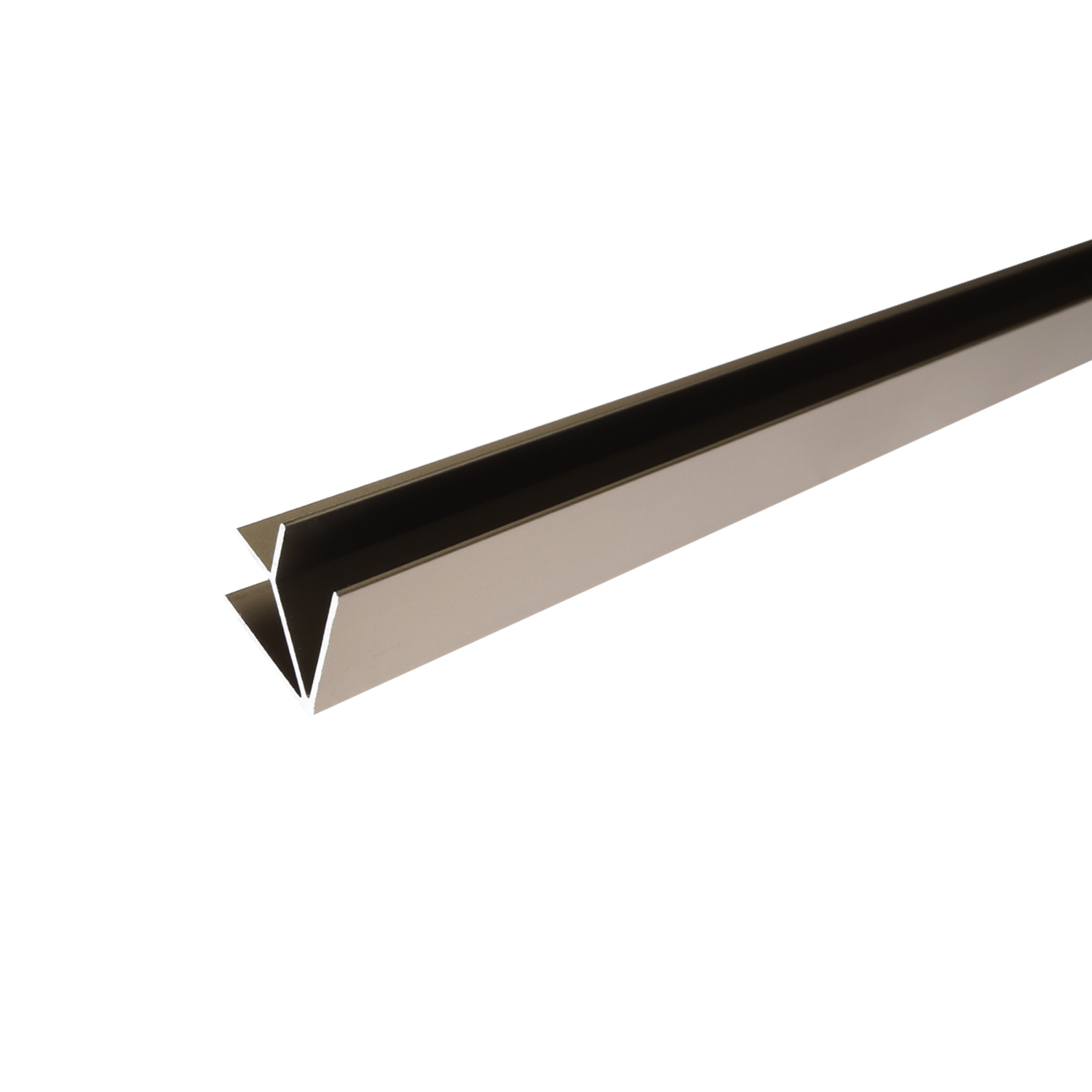 V V10, Алюминиевый угловой профиль для плитки, универсальный, 2,5 м, Полированный титан