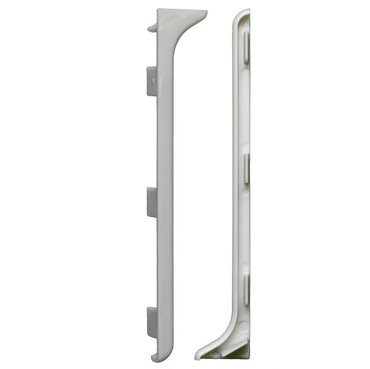 Terminație stânga plinta AL60, Silver Matt