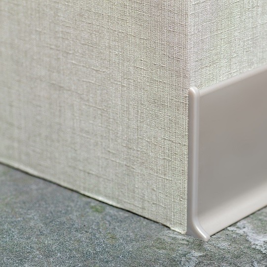 Terminație stânga plinta AL60, Silver Matt