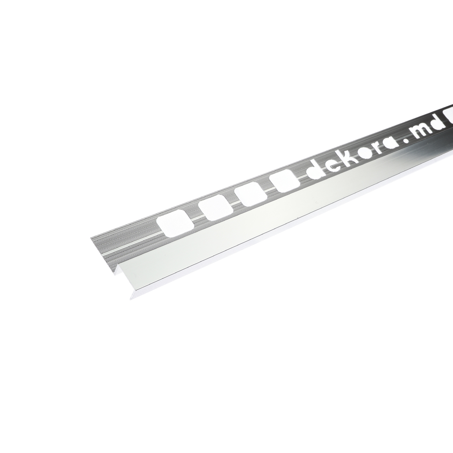 LL12, Profil aluminiu universal cub 12 mm, 2.5 m, Polish Silver